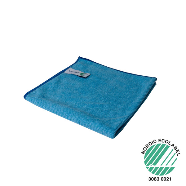 Microvezeldoek gebreid blauw, 40x40cm, set 10 stuks