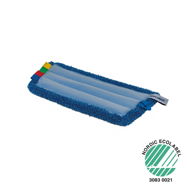 Microzevel vlakmop, set a 5 stuks, 28cm, blauw