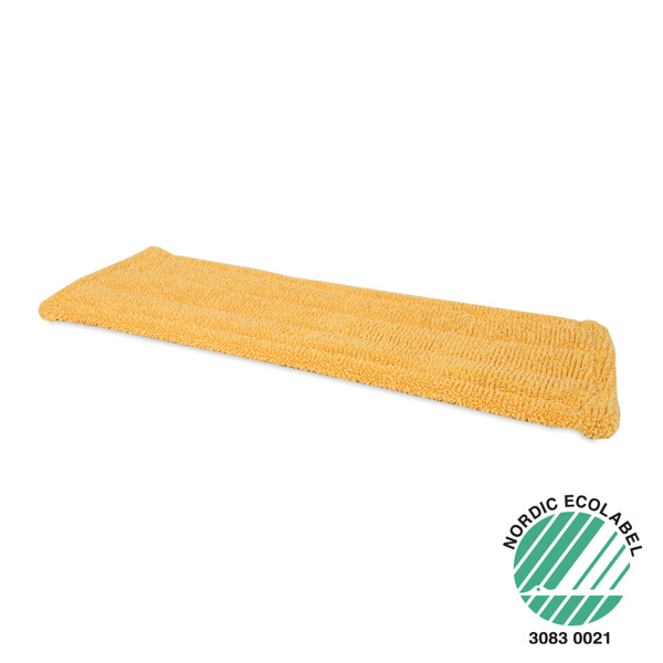 Microvezel vlakmop, set a 5 stuks, 45cm, geel