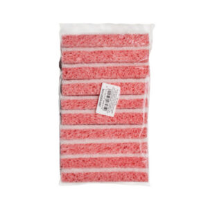 Viscose spons roze met een witte schuurlaag, 14x8x2,5cm, 10 stuks