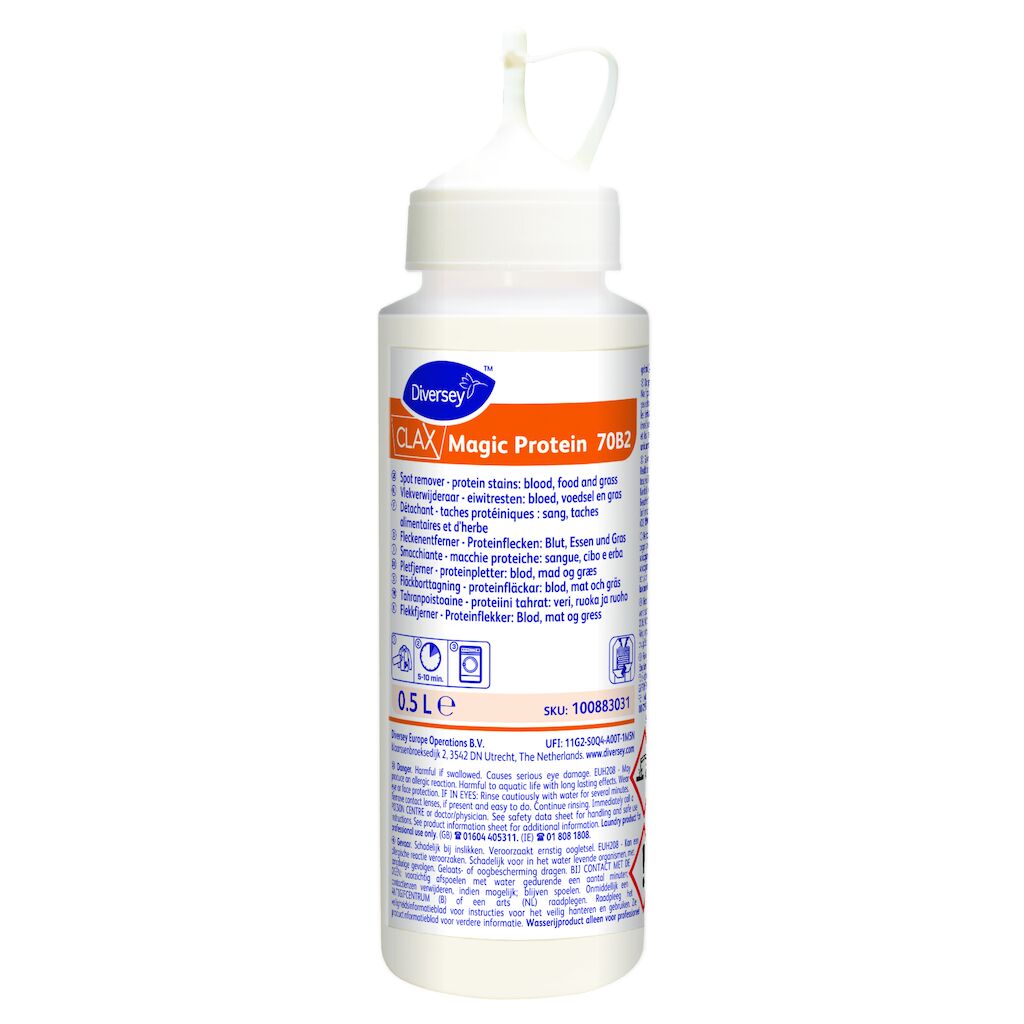 Clax Magic Protein 70B2 - Eiwitrijke vlekken zoals voedsel, bloed en gras 4 x 500 ml