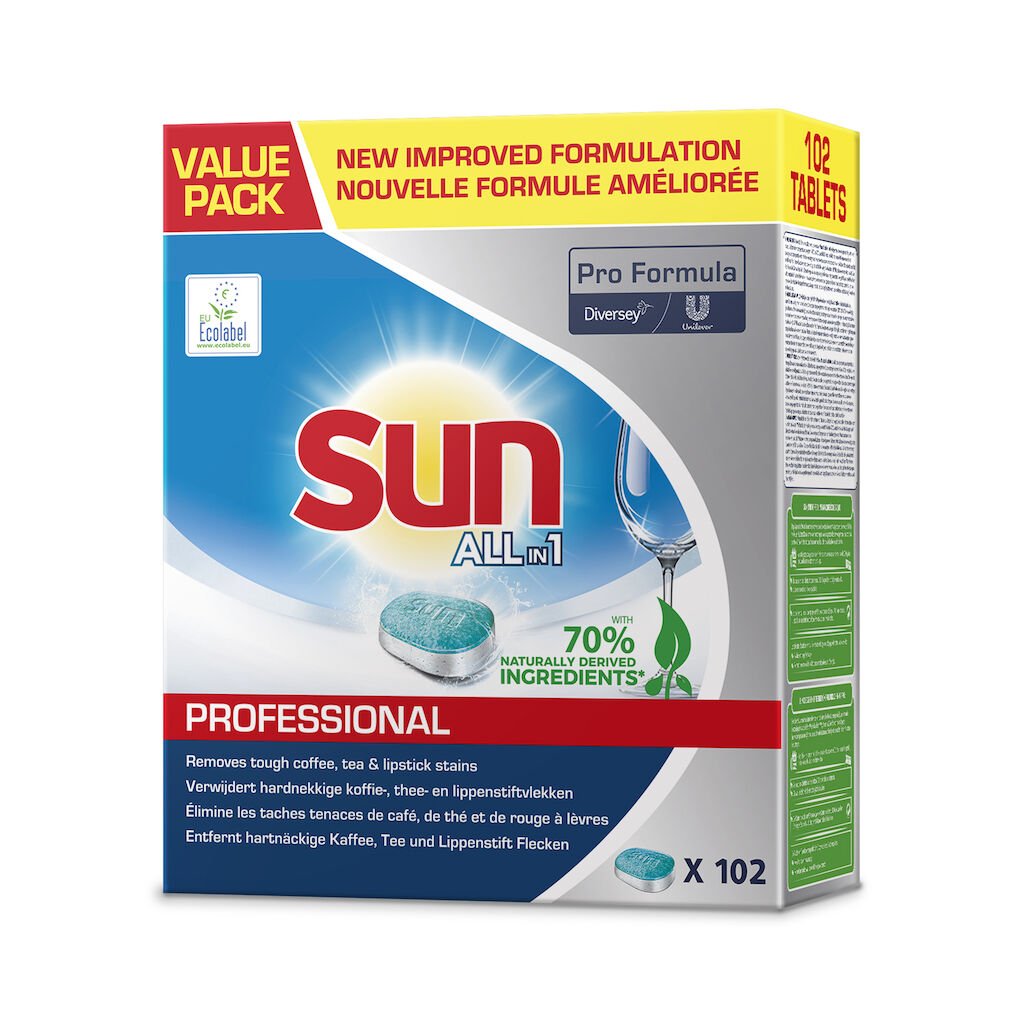 Sun Pro Formula All in 1 Professionele Vaatwastabletten XXL 4x102st - All in1 vaatwastabletten