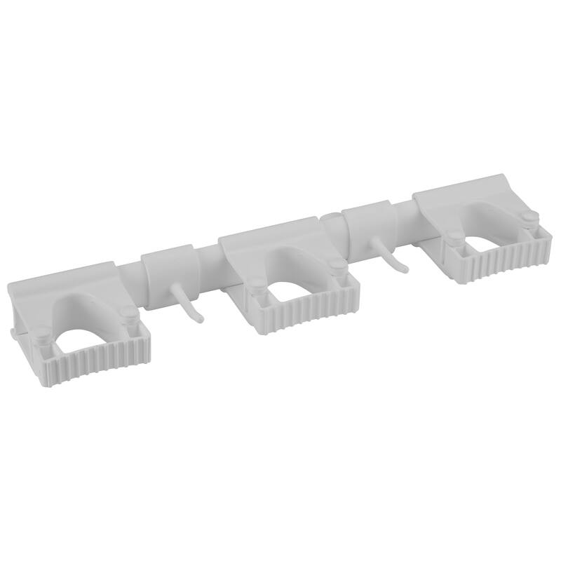 Vikan Hygiene Hi-Flex ophangsysteem met 3 rubber band klemmen en 2 haken, wit, 420mm