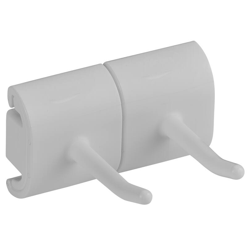 Vikan Hygiene dubbele haak voor Hi-Flex ophangsysteem, wit, 83mm
