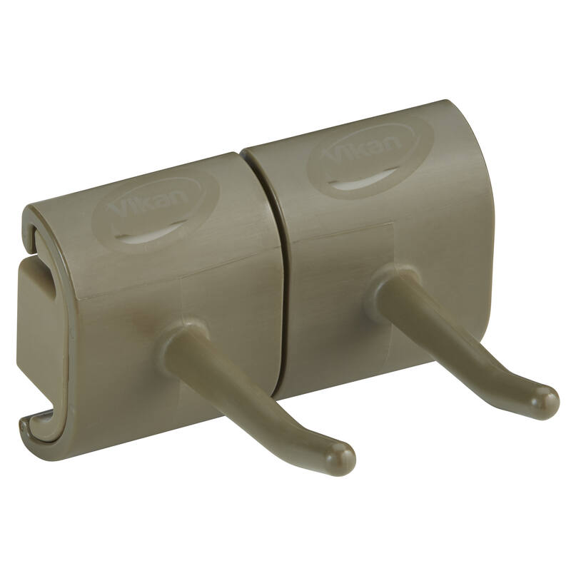 Vikan Hygiene dubbele haak voor Hi-Flex ophangsysteem, bruin, 83mm