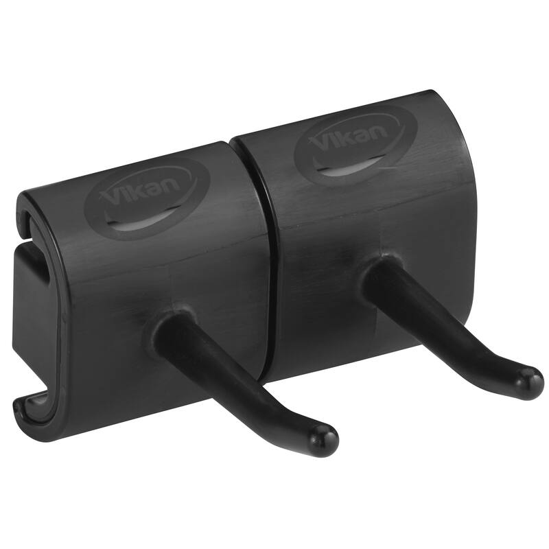 Vikan Hygiene dubbele haak voor Hi-Flex ophangsysteem, zwart, 83mm