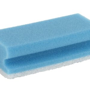 Schuurspons met greep set à 10 ca. 140x70x42 mm blauw / wit