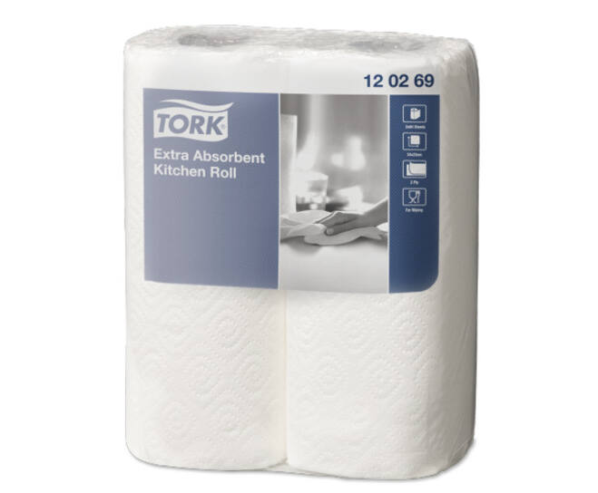 Tork Premium Keukenrol, 2x2rol, 24rol/pak