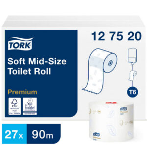 Tork Zacht Mid-size Toiletpapier Wit T6, 2 laags