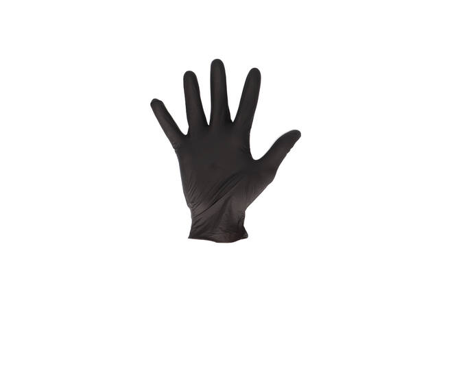 Labogloves nitril 4gr zwart M Doos 10 x 100st Allround ongepoederd