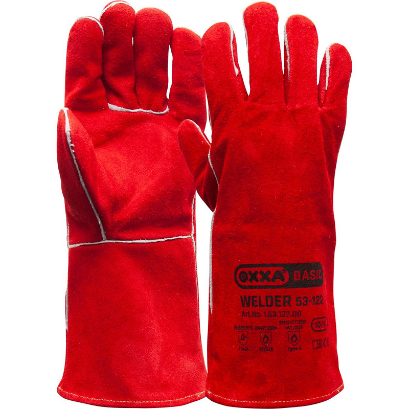 OXXA Welder 53-122, splitleder, rood, 10
