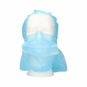 CMT astrocap + 2-laags mondmasker, pp non woven, blauw, 500st/doos