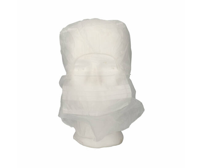 CMT astrocap + 2-laags mondmasker, pp non woven, wit, 500st/doos
