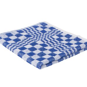 Keukendoek geblokt, blauw, 3 stuks, 50x50