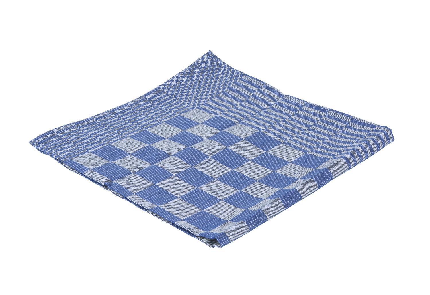 Theedoek Blok, 65x65cm, blauw, 6 stuks