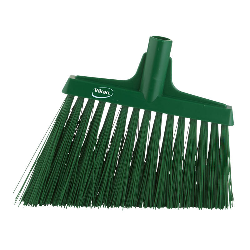 Vikan Hygiene hoekbezem, groen, extra harde lange schuine vezels, 290mm