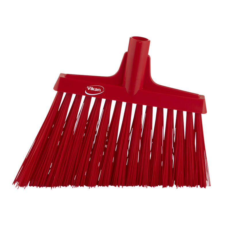 Vikan Hygiene hoekbezem, rood, extra harde lange schuine vezels, 290mm