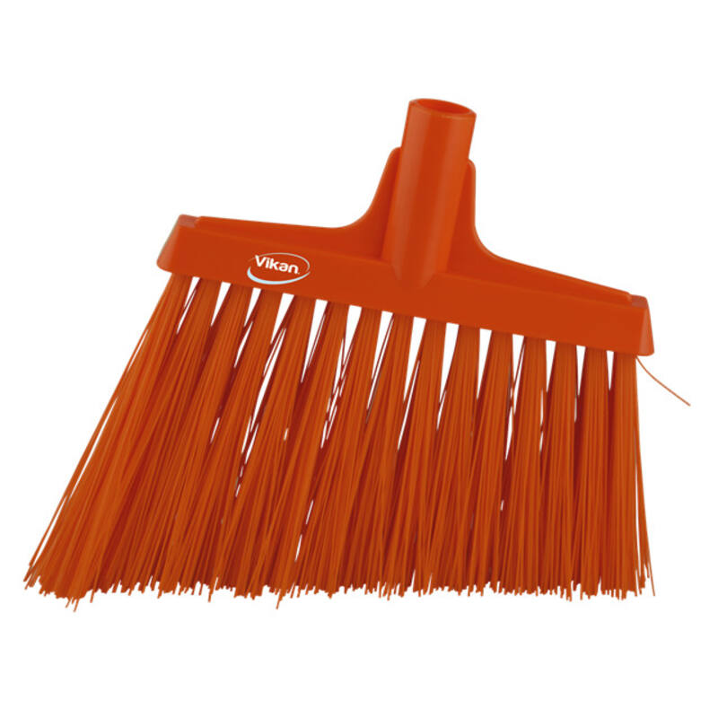 Vikan Hygiene hoekbezem, oranje, extra harde lange schuine vezels, 290mm