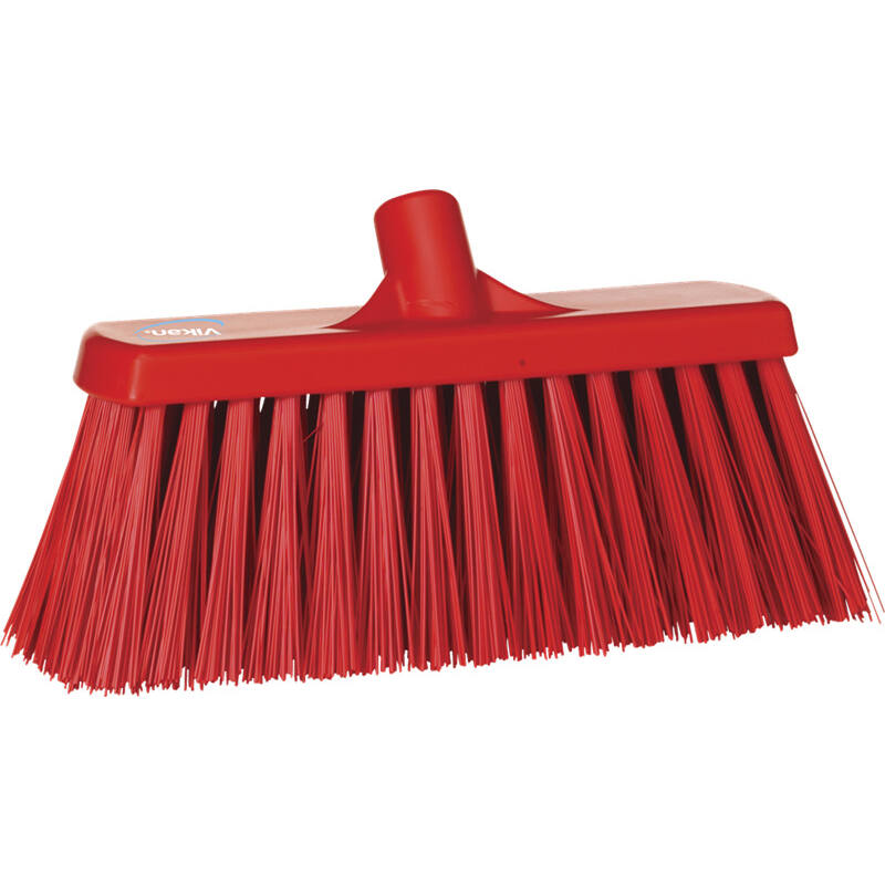 Vikan Hygiene bezem, rood, extra harde vezels, 330mm