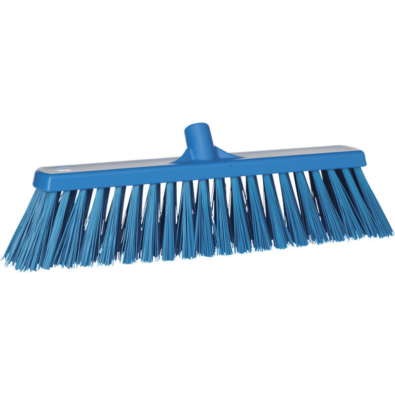 Vikan Hygiene bezem, blauw, extra harde vezels, 530mm