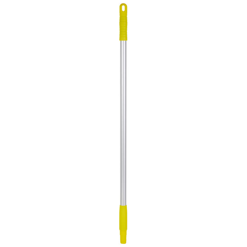 Vikan Hygiene aluminium steel, 840mm, Ø22mm, geel, met schroefdraad