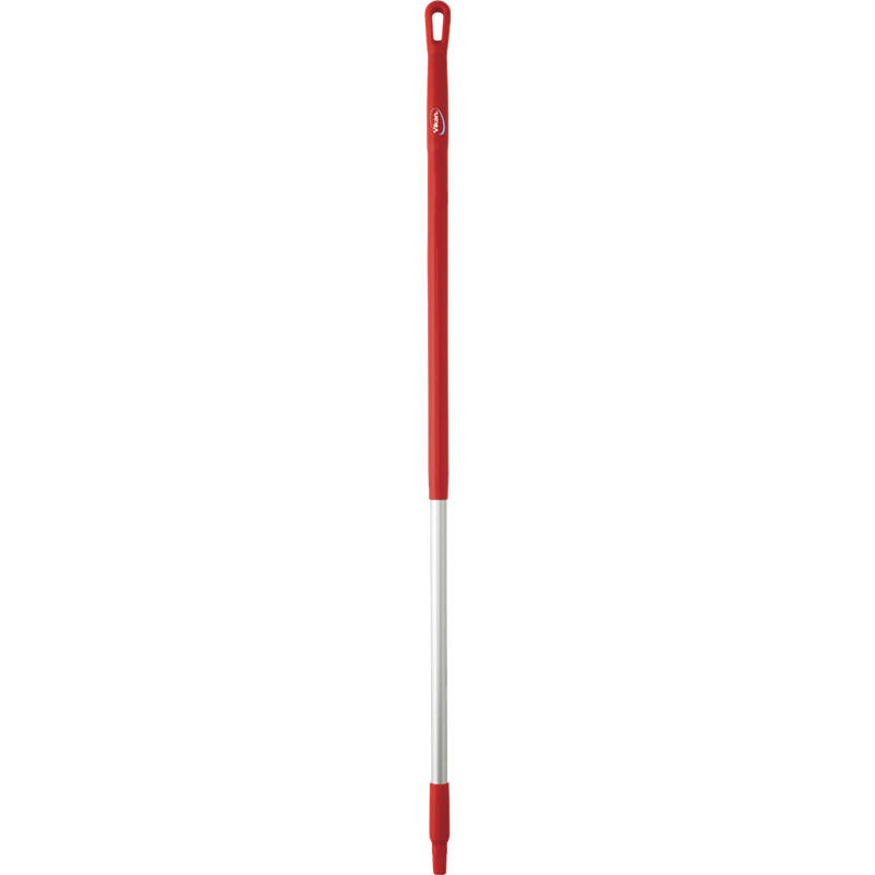 Vikan Hygiene aluminium steel, 1310mm, Ø31mm, rood, ergonomisch