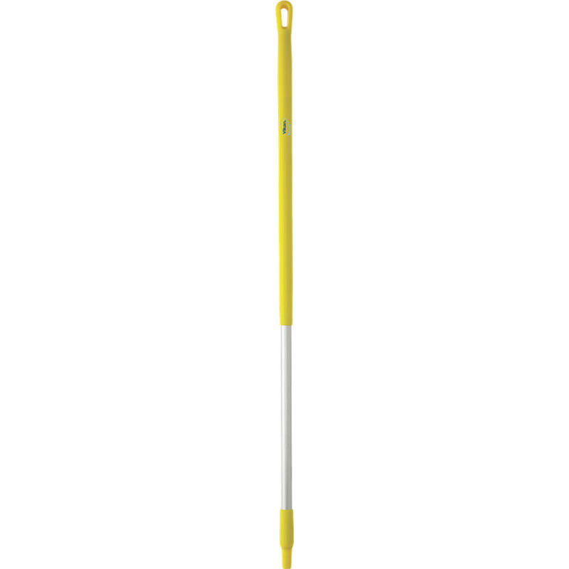 Vikan Hygiene aluminium steel, 1310mm, Ø31mm, geel, ergonomisch