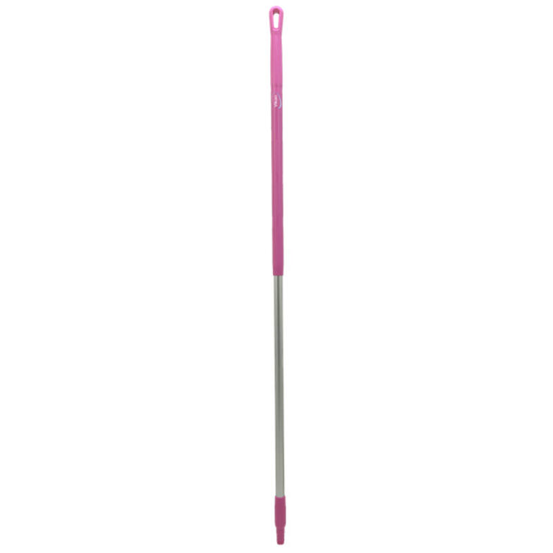 Vikan Hygiene aluminium steel, 1510mm, Ø31mm, roze, ergonomisch
