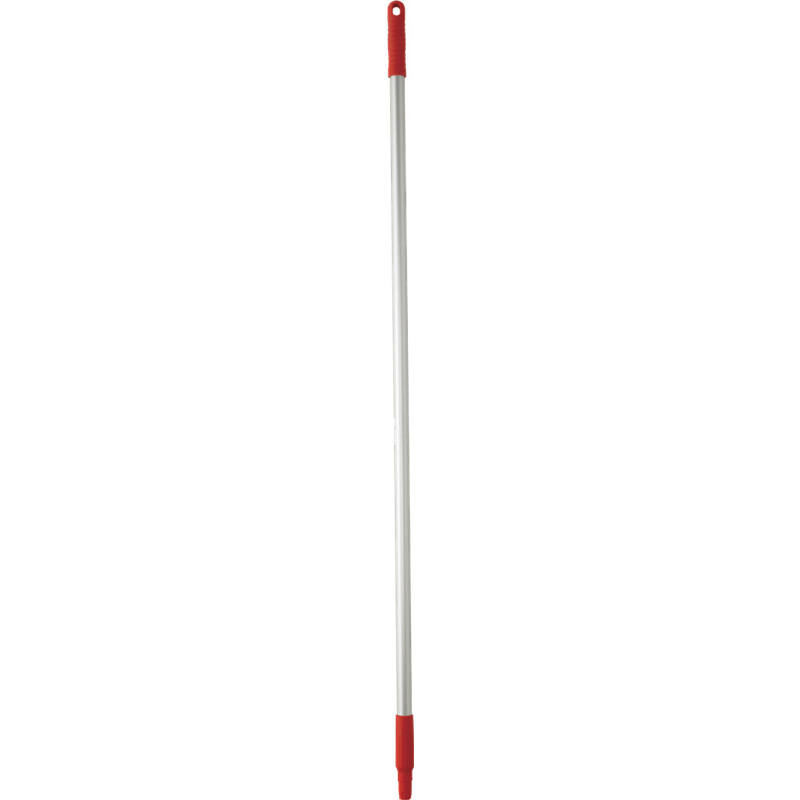 Vikan Hygiene aluminium steel, 1260mm, Ø25mm, rood, met schroefdraad