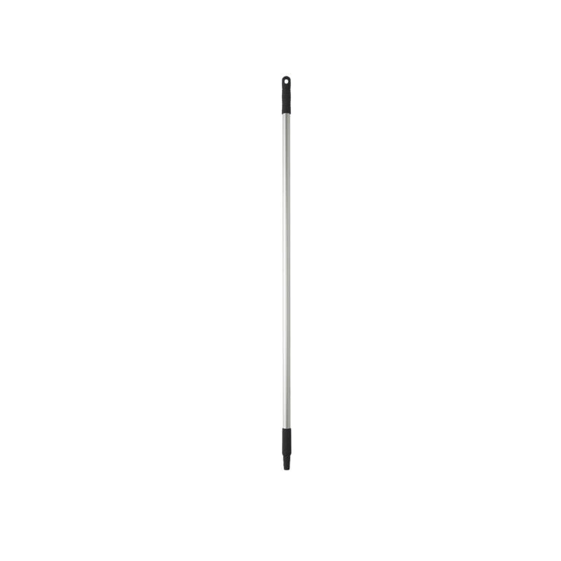 Vikan Hygiene aluminium steel, 1260mm, Ø25mm, zwart, met schroefdraad