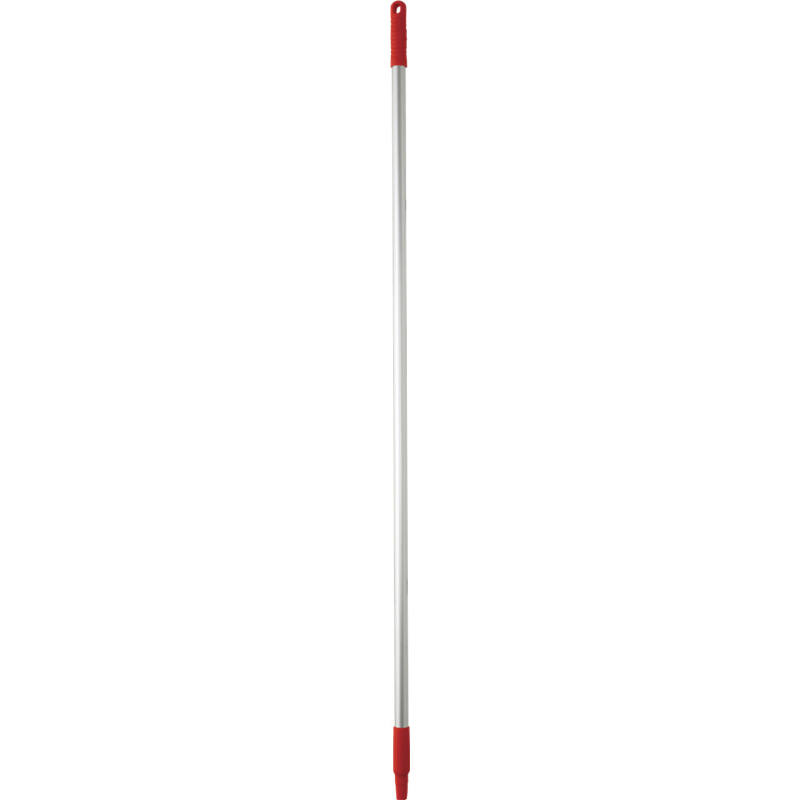 Vikan Hygiene aluminium steel, 1460mm, Ø25mm, rood, met schroefdraad