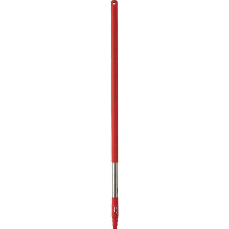 Vikan Hygiene rvs steel, 1025mm, Ø31mm, rood, ergonomisch