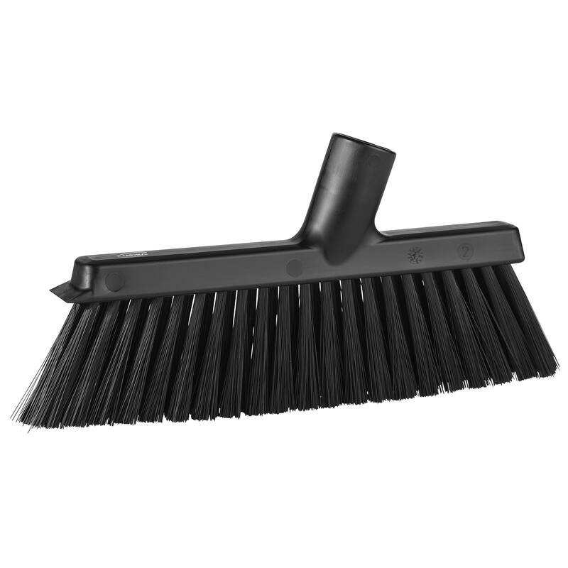 Vikan Hygiene medium veger voor stofblik met lange steel, 250 mm, zwart