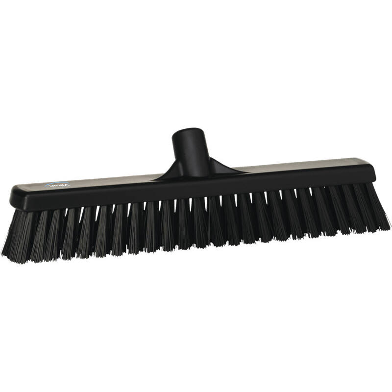 Vikan Hygiene combiveger, zwart, hard/zachte vezels, 410mm