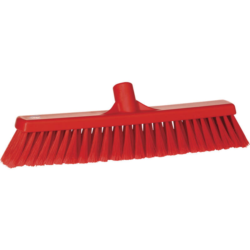Vikan Hygiene veger, rood, zachte splitvezels, 410mm