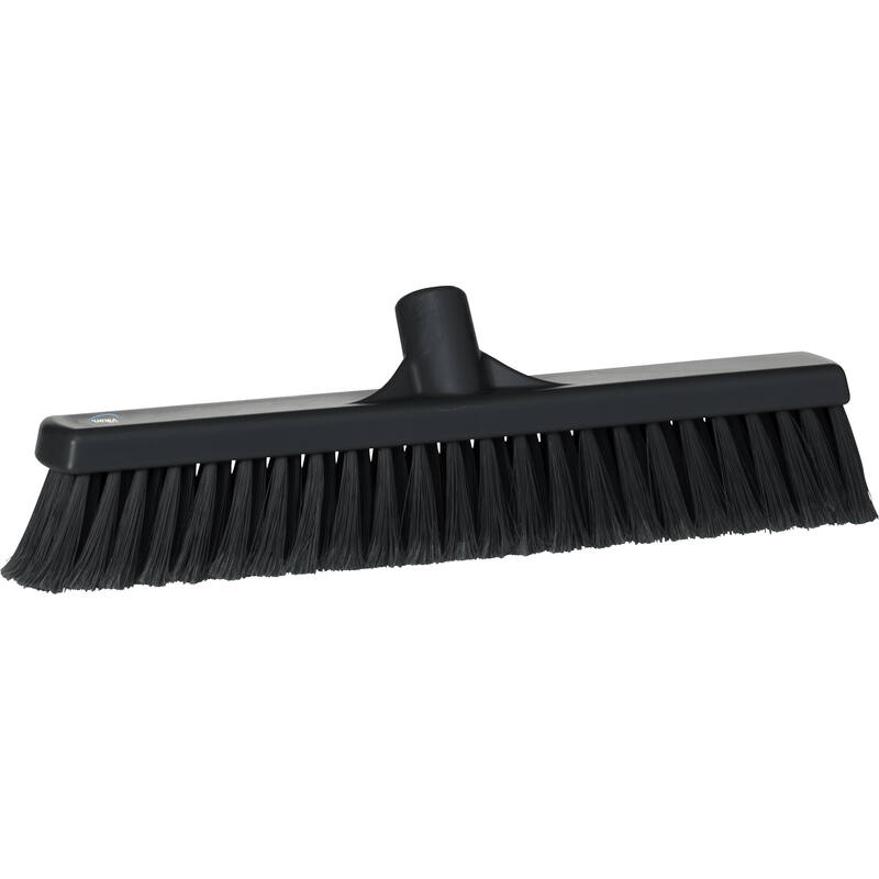 Vikan Hygiene veger, zwart, zachte splitvezels, 410mm