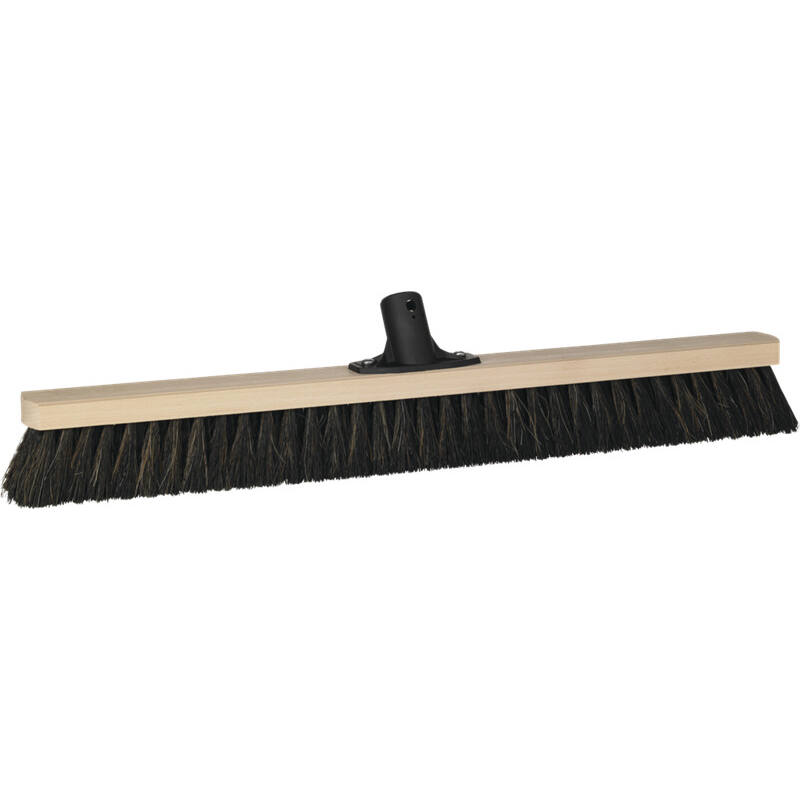 Vikan Classic blank houten veger, zwarte zachte vezels, met steelaansluiting, 620mm