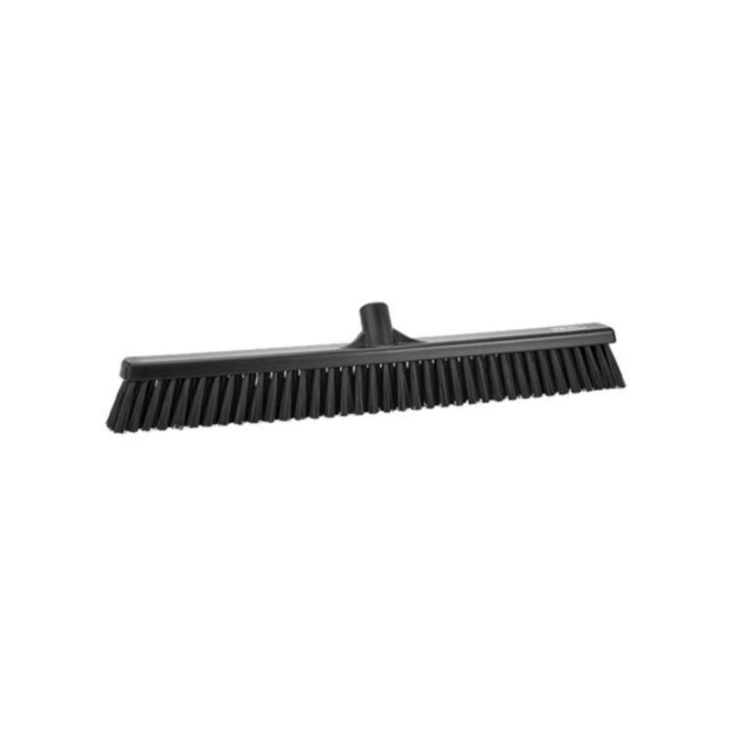 Vikan Hygiene combiveger, zwart, hard/zachte vezels, 610mm