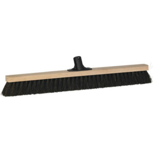 Vikan Classic blank houten veger, zwarte harde vezels, met steelaansluiting, 620mm