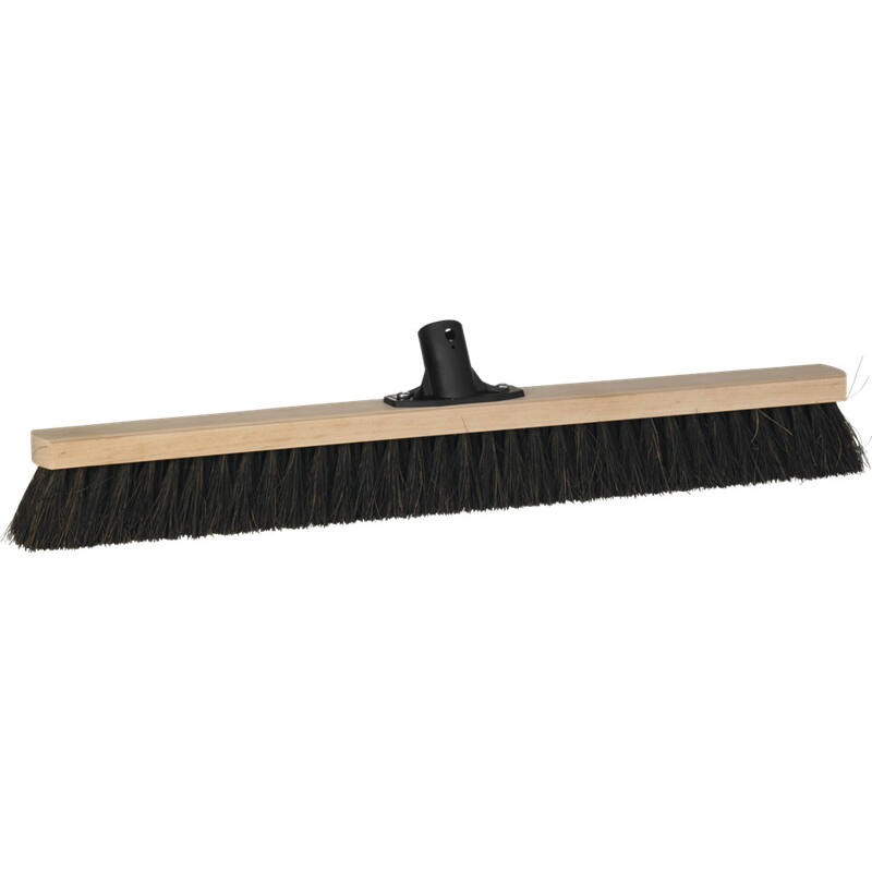 Vikan Classic blank houten veger, zwarte harde vezels, met steelaansluiting, 620mm