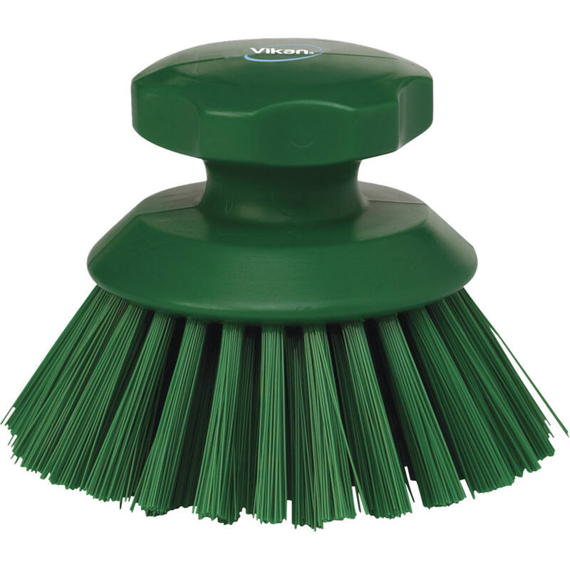 Vikan Hygiene ronde werkborstel, groen, harde vezels, Ø110mm