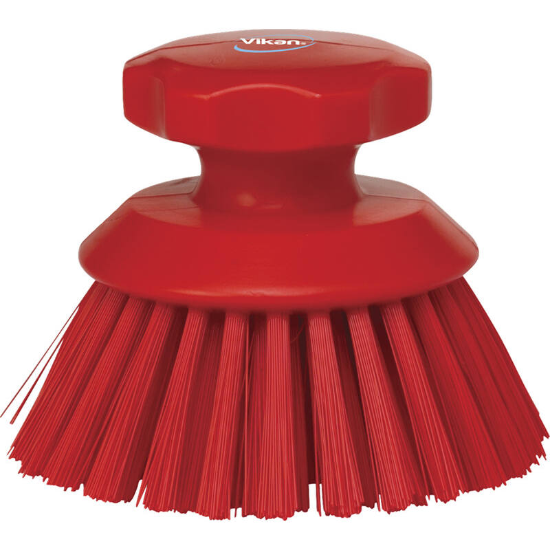 Vikan Hygiene ronde werkborstel, rood, harde vezels, Ø110mm