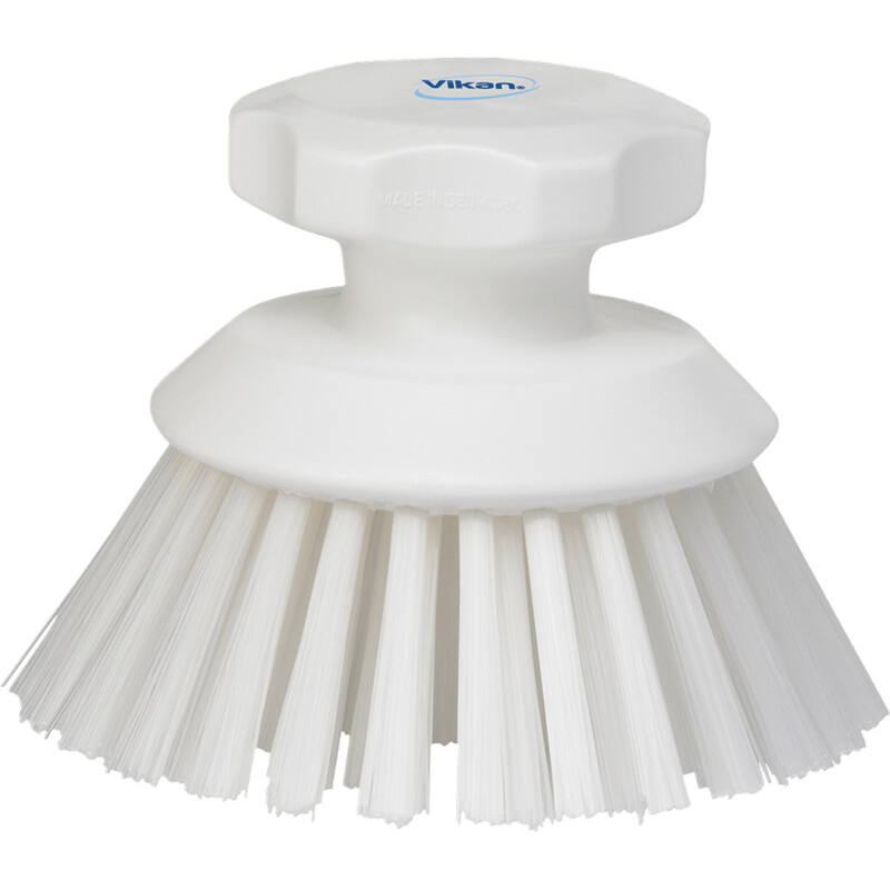 Vikan Hygiene ronde werkborstel, wit, harde vezels, Ø110mm