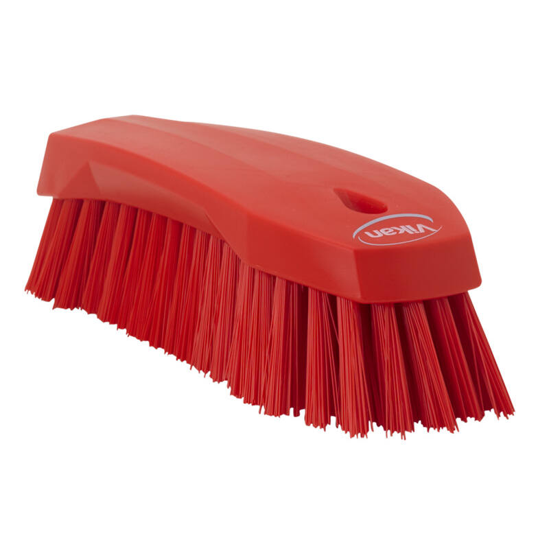 Vikan Hygiene grote werkborstel, rood, harde vezels, 200mm