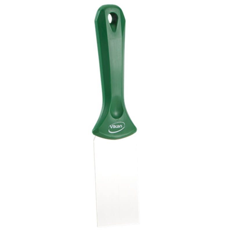 Vikan Hygiene handschraper met rvs blad, groen, 50mm