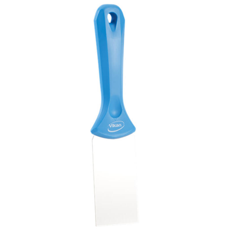 Vikan Hygiene handschraper met rvs blad, blauw, 50mm