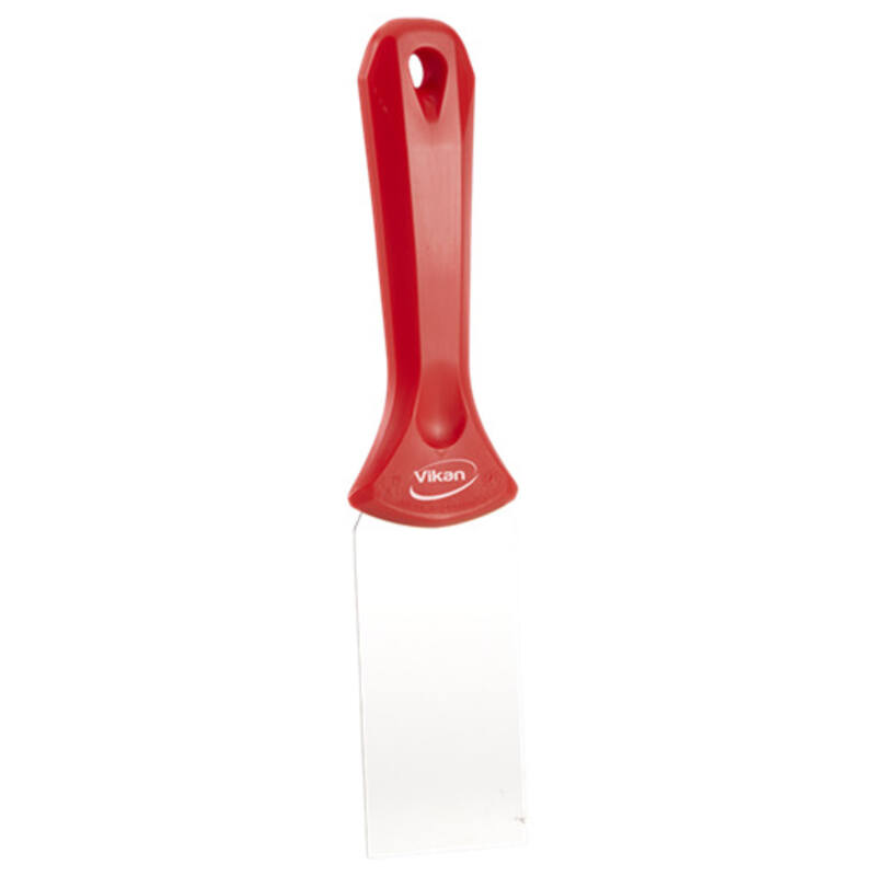 Vikan Hygiene handschraper met rvs blad, rood, 50mm