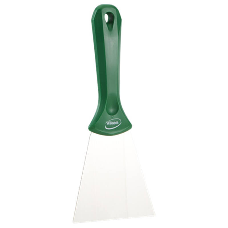 Vikan Hygiene handschraper met rvs blad, groen, 100mm