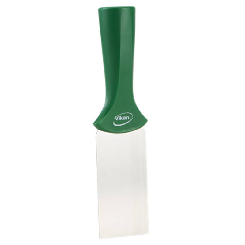 Vikan Hygiene handschraper met rvs blad, groen, 50mm, met schroefdraad