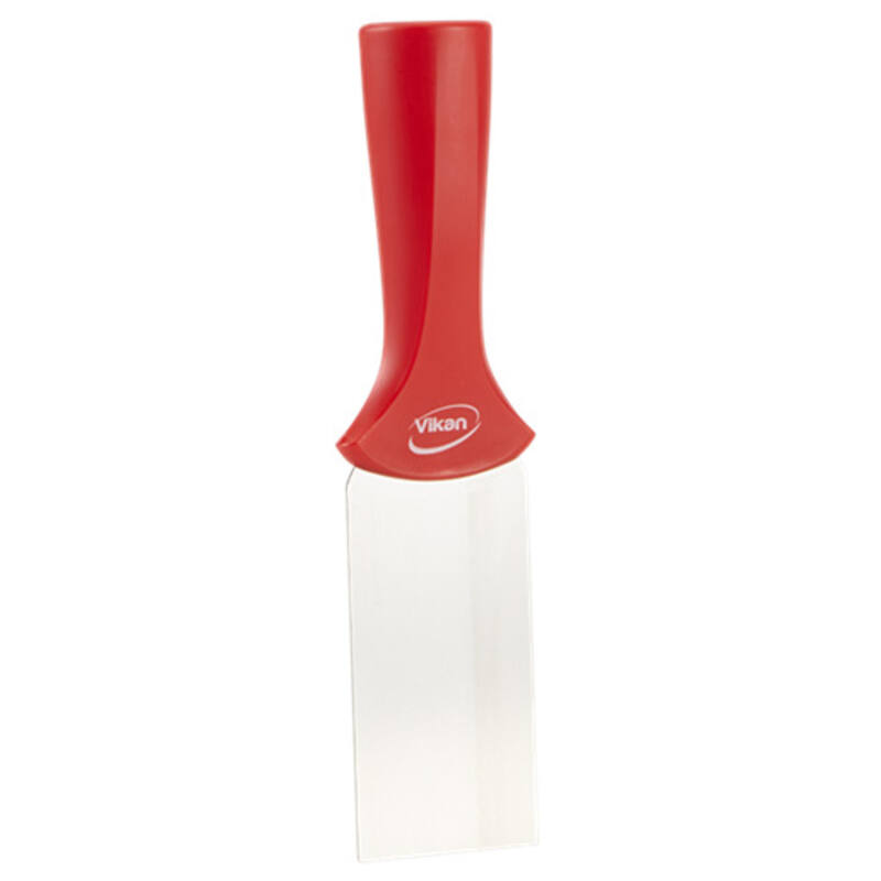 Vikan Hygiene handschraper met rvs blad, rood, 50mm, met schroefdraad
